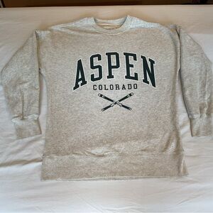 Abercrombie & Fitch Heather Gray Aspen Graphic Sweatshirt
